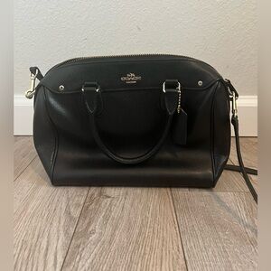 Coach Black Leather Satchel Bag